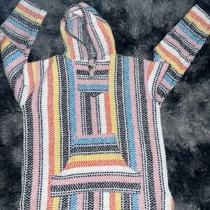 Multicolor Striped Baja Hoodie